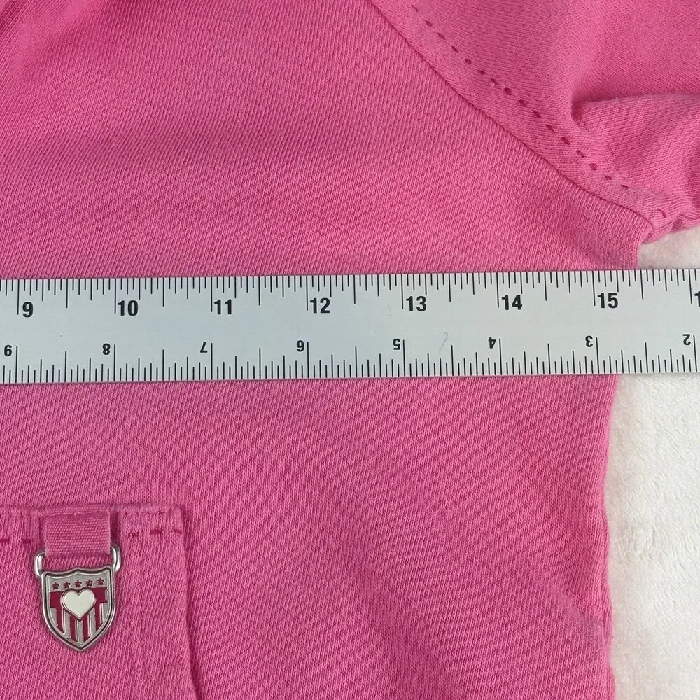 Vintage Y2K Limited Too Full Zip Hoodie Girls 10 Pink DANCE Balletcore Barbie